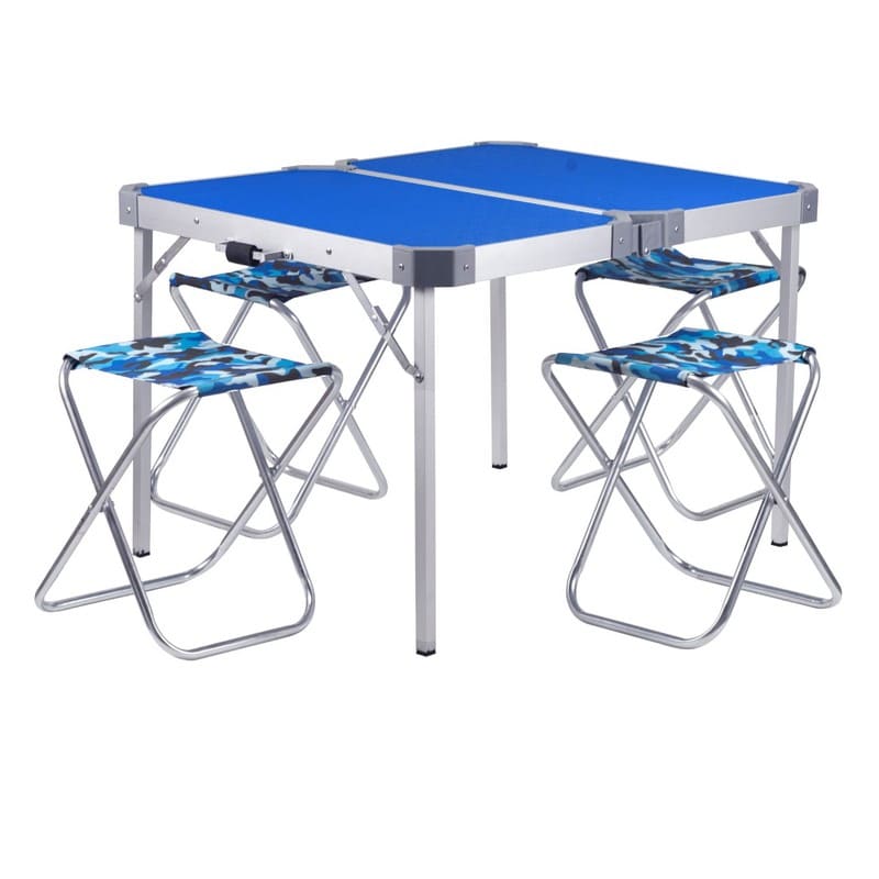 mesa kaqtus valija aluminio c/banquitos