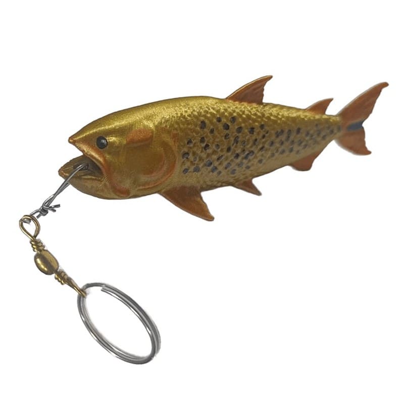 llavero 3d dorado recto